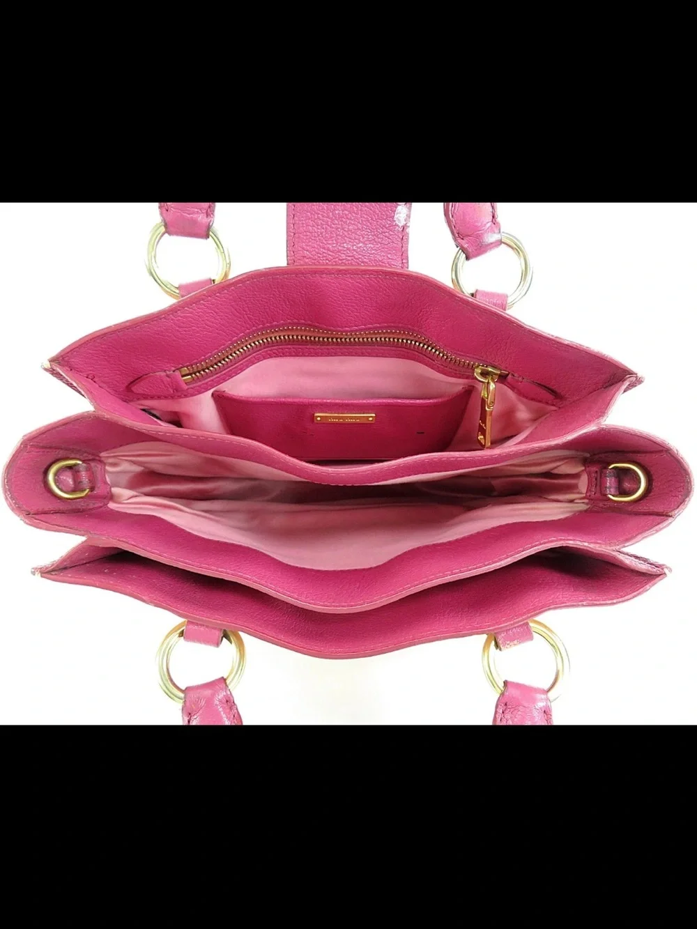 Miu Miu Two-Tone Pink Leather Top-Handle Satchel